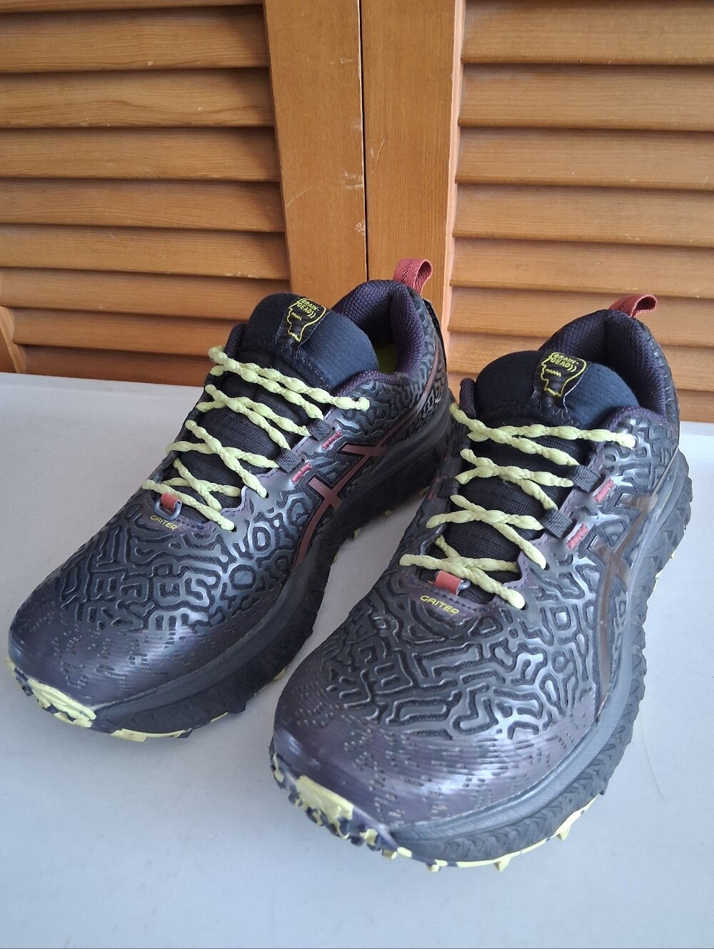 BrainDead X Asics Trabuco Max Black Cinnabar Women's Running Shoe * Size: 6.5 - Picture 1 of 8